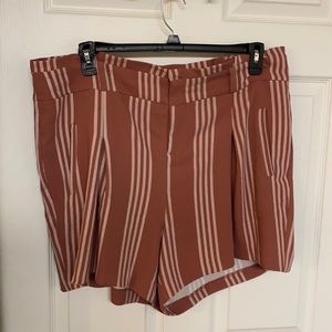 High waisted paper bag shorts